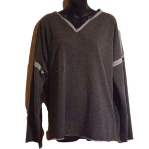 AND The Why Grey Sweatshirt, Size Large. Great Details. Raw Hems.Oversized?